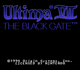 Ultima VII - The Black Gate Title Screen